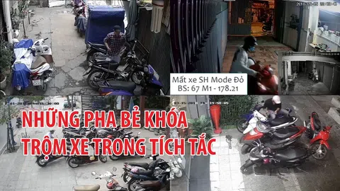 Video: Tên trộm xe máy bỏ chạy vào phút chót vì "pha xử lý quá cồng kềnh"